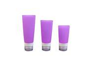 SODIAL Travel Silicone Packing Bottle Lotion Shampoo Container Purple 38 ml