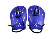 SODIAL yingfa Pair blue Rubber Swimming Hand Paddles Webbed Gloves M