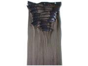 SODIAL 12 PCS New Fashion Hair Braiding Hair Extensions Sets Soft Cosmetics 8 Gray