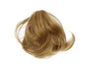 THZY Short Ponytail Hair Extensions Synthetic Hair Wavy Claw Clip Hair Pieces Gold