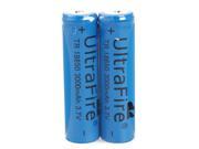 SODIAL 2x18650 Batteries 3000mAh 3.7V Rechargeable Li ion Battery Flashlight torch