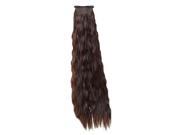 SODIAL New Women Girls Cute Synthetic Long Wavy Ponytail Lovely Hair Extensions Dark Brown