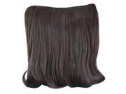SODIAL Clip in Hair Extensions Sexy Middle Length Curly Hair Extensions Synthetic Wig Black