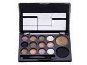 SODIAL RIHAO 14 Color New Makeup Women Natural Warm Eyeshadow Blush Palette Set with Brush