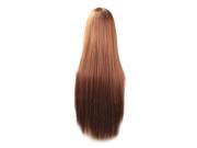 SODIAL Anime Long Straight Hair Wig Cosplay Long Straight Costume Brown