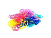 SODIAL Girls 2 Packs Mini Oval Design Multicolor Elastic Ponytail Hair Ties