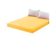 THZY Cotton Solid Color Fitted Sheet Coverlet Yellow 180*200cm