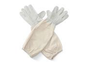 SODIAL Beekeeper couple Leather Gloves Goat Long Sleeve Protective Gray