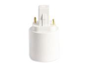 SODIAL G24 To E27 Socket Base LED Halogen CFL Light Bulb Lamp Adapter Converter Holder White