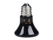 SODIAL Mini Black Ceramic Heat Infrared Lamp Bulb 110V 75W