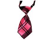 SODIAL Dog Cat Pet Lovely Adorable Tie Necktie Pink Lattice