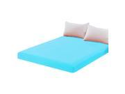 THZY Cotton Solid Color Fitted Sheet Coverlet Sky Blue 180*200cm