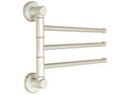 THZY 3 Arm Wall Mounted Bathroom Swivel Bars Chrome Towel Rail Hanger Holder Bath