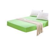 THZY Cotton Solid Color Fitted Sheet Coverlet Green 150*200cm