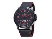 SODIAL NAVIFORCE Men s Quartz Sport Luxury Wrist Watch Date Day Military Black Red