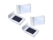 SODIAL 4pcs Solar Sensitive Motion Sensor 16 LEDs Outdoor Light Home Security Silver