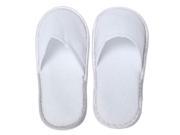 THZY 20 pairs of White Towelling Hotel Disposable Slippers Terry Spa Guest Shoes white