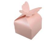 THZY 100pcs box candy wedding christening wedding box pink butterfly married decorative accessory