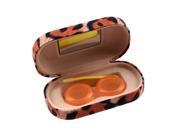 SODIAL Traveling Leopard Contact Lens Storage Box Case Holder with Mirror Brown