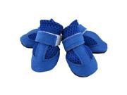 SODIAL 4 pcs. Shoes Paw Protection Shoes Safety shoes Booties Pet Boots Blue L