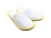 THZY 20 pairs of White Towelling Hotel Disposable Slippers Terry Spa Guest Shoes yellow