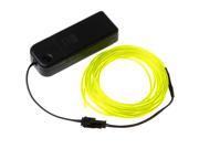 SODIAL Neon Glowing Electroluminescent Wire El Wire with Battery Pack Controller Bright Green 3M