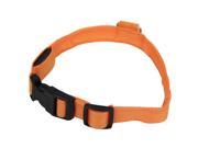 SODIAL LED Nylon Dog Collar Night Safety Flashing Light up belt orange M