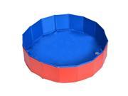 SODIAL Foldable Pet Dog Swimming House Bed Summer Pool Blue Red