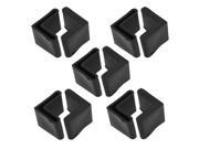 THZY Rubber L Shaped Angle Iron Foot Pads Covers 10 Pcs Black