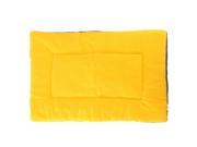 SODIAL Carpet Cushion Bed Bedding Fabric Velvet Dog Cat Pet Kennel Dog Bed Yellow XS