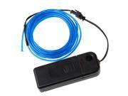 SODIAL Neon Glowing Electroluminescent Wire El Wire with Battery Pack Controller Blue 3M