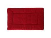 SODIAL Carpet Cushion Bed Bedding Fabric Velvet Dog Cat Pet Kennel Dog Bed red wine L