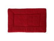 SODIAL Carpet Cushion Bed Bedding Fabric Velvet Dog Cat Pet Kennel Dog Bed red wine XS