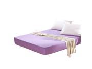 THZY Cotton Solid Color Fitted Sheet Coverlet Purple 150*200cm