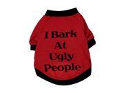 SODIAL Pet Winter Clothes Puppy Dog Cat Vest T Shirt Coat Dress Sweater Apparel I BARK Red XS
