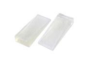 THZY Rubber Home Office Door Stopper Jam Block Safety Wedge 2 Pcs White