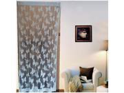 SODIAL butterfly Jacquard Line curtain cut off Curtain For Home Decor blue