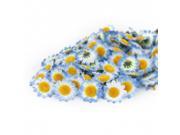 SODIAL 100x Artificial Gerbera flower heads for DIY Wedding Blue