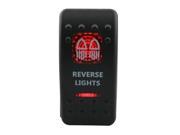 SODIAL LED Rocker Switch SPST ON OFF illuminated Red Light Reverse Lights