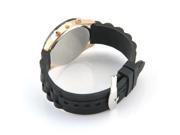 SODIAL GENEVA Quartz watch silicone bracelet black male female for unisex man