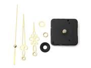 SODIAL Gold Hands Black DIY Quartz Clock Movement