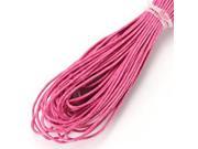 SODIAL 10m wire Waxed Cotton cord 1.0mm for necklace bracelet necklace several colors Rose red