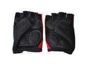 SODIAL acacia Cycling gloves Cycling MTB gloves training gloves half finger red color and size M