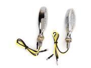 SODIAL 2 PCS 0.3W LEDs 12V Motorcycle Scooter Turn Signal Lights DC 12V Chrome Yellow New