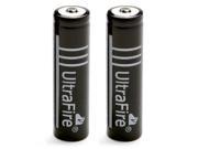 SODIAL New 2pcs 18650 3.7V 6000mAH Lithium Rechargeable Black Battery