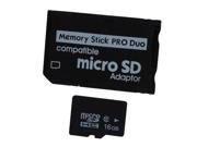 SODIAL 16GB 16G Memory Stick Buttons for PSP Camera Phone Photo Frame MicroSD Adapter