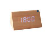 SODIAL Wood Voice Control Alarm Digital LED Alarm Clock Thermometer Yellow + Blue SODIAL Wood Voice Control Alarm Digital LED Alarm Clock Thermometer Yellow + Blue