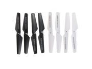 SODIAL 2 Set Syma X5SW X5SC X5C-1 X5C Extra Blades Props Propellers Replacement Parts Included Mounting Screws for RC Quadcopter Toys - Black & White