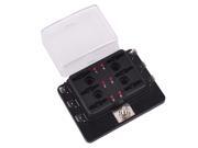 SODIAL DC 12-30V 6 Way Terminals Circuit Car Boat Auto Blade ATY Fuse Block LED Illuminated Warning ATC with fuse and spade terminals SODIAL DC 12-30V 6 Way Terminals Circuit Car Boat Auto Blade ATY Fuse Block LED Illuminated Warning ATC with fuse and spade terminals