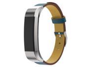 SODIAL Replacement Leather Luxury Band Strap Bracelet For Fitbit Alta Tracker Colour:Blue